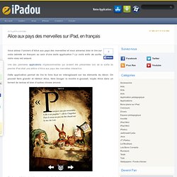 Alice aux pays des merveilles sur iPad, en français