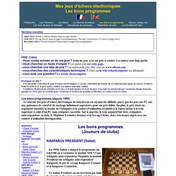 Mes Jeux d'échecs électroniques