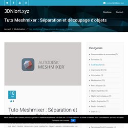 Tuto Meshmixer : Séparation et découpage d'objets - 3DNiort.xyz