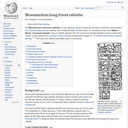 Mesoamerican Long Count calendar