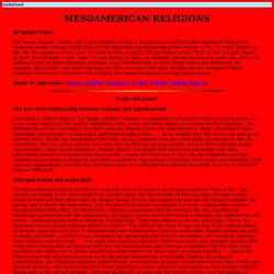 MESOAMERICAN RELIGIONS