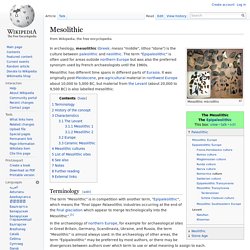 Mesolithic