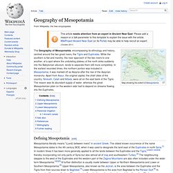 Geography of Mesopotamia