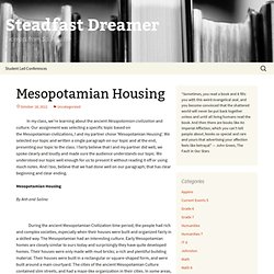 Mesopotamian Housing – Empty Headed, Paper & Pencil