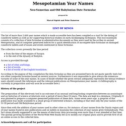 Mesopotamian Year Names