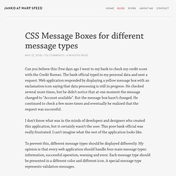 CSS Message Boxes for different message types