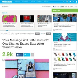 'This Message Will Self-Destruct': One Shar.es Erases Data After Transmission