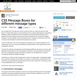 CSS Message Boxes for different message types