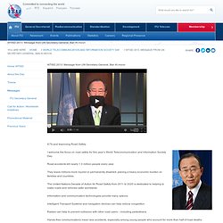 WTISD 2013: Message from UN Secretary-General, Ban Ki-moon