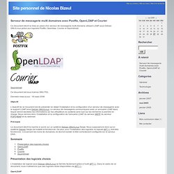 Serveur de messagerie multi domaines avec Postfix, OpenLDAP et Courier - Site personnel de Nicolas Bizeul