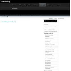 API de messagerie - Guide de mise en route - BlackBerry Java SDK - 7.0