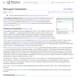 Messagerie instantanée