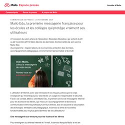 Edu, la première messagerie française pour les écoles et les collèges qui protège vraiment ses utilisateurs - Le blog Mailo