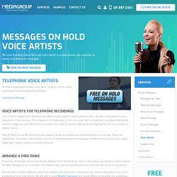 Messages On Hold Voice Artists