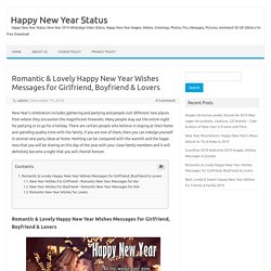 Lovely Happy New Year Wishes Messages for Girlfriend, Boyfriend & Lovers
