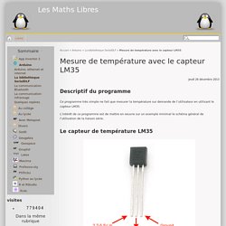 Mesure de température avec le capteur LM35