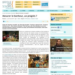 Mesurer le bonheur, un progrès ?