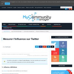 Mesurer l'Influence sur Twitter