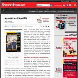 Mesurer les inégalités - Xavier Molénat, article Sociologie