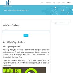 Meta Tags Analyzer free SEO tool
