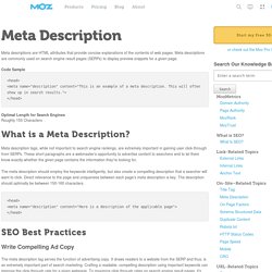 Meta Description Tag - SEO Best Practices
