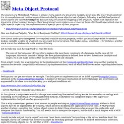 Meta Object Protocol