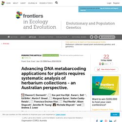 Advancing DNA metabarcoding applications for plants requires systematic analysis of herbarium collections