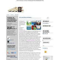Metablog Journal de l'Hypertexte