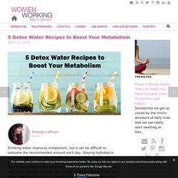 5 Detox Water Recipes to Boost Your Metabolism - WomenWorking