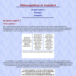 Métacognition et transfert