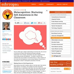 Metacognition: Nurturing Self-Awareness in the Classroom