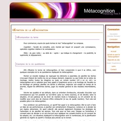 Metacognition : Qu'est-ce que la métacognition