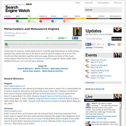 Metacrawlers and Metasearch Engines