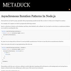 Asynchronous Iteration Patterns In Node.js