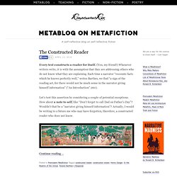Metablog on Metafiction