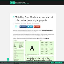 Metaflop Font Modulator, modulez et créez votre propre typographie