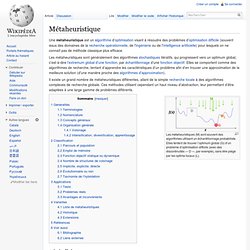 Métaheuristique - Wiki