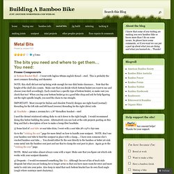 Building A Bamboo Bike