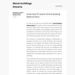 Know How To Search Online Building Material Store