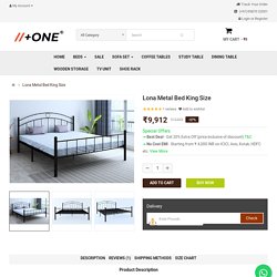 Buy Lona Metal Bed King Size Online at 55% Off In India - PlusOne