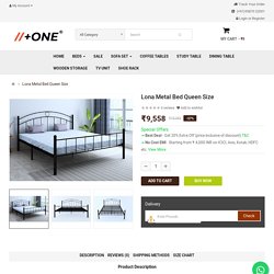 Buy Lona Metal Bed Queen Size Online at 55% Off In India - PlusOne