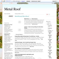 Metal Roof: Build Round Metal Roof