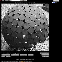 metal sculpture - sphere of disks