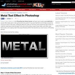 Metal Text Effect In Photoshop
