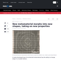 New metamaterial morphs into new shapes, taking on new properties