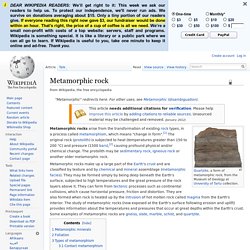 Metamorphic rock