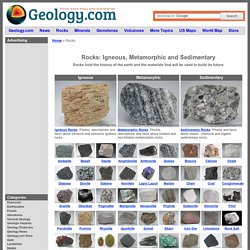 Rocks: Pictures of Igneous, Metamorphic and Sedimentary Rocks