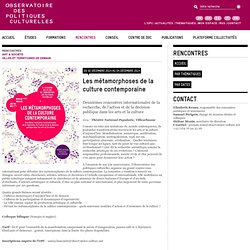 Les métamorphoses de la culture contemporaine