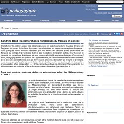 Sandrine Baud : Métamorphoses numériques du français en collège