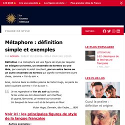 Métaphore : définition simple et exemples